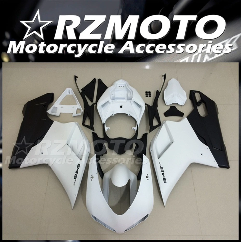

4Gifts New ABS Motorcycle Fairings Kit Fit For Ducati 848 1098 1198 1098s 1098r 1198s Bodywork Set Black White Matt