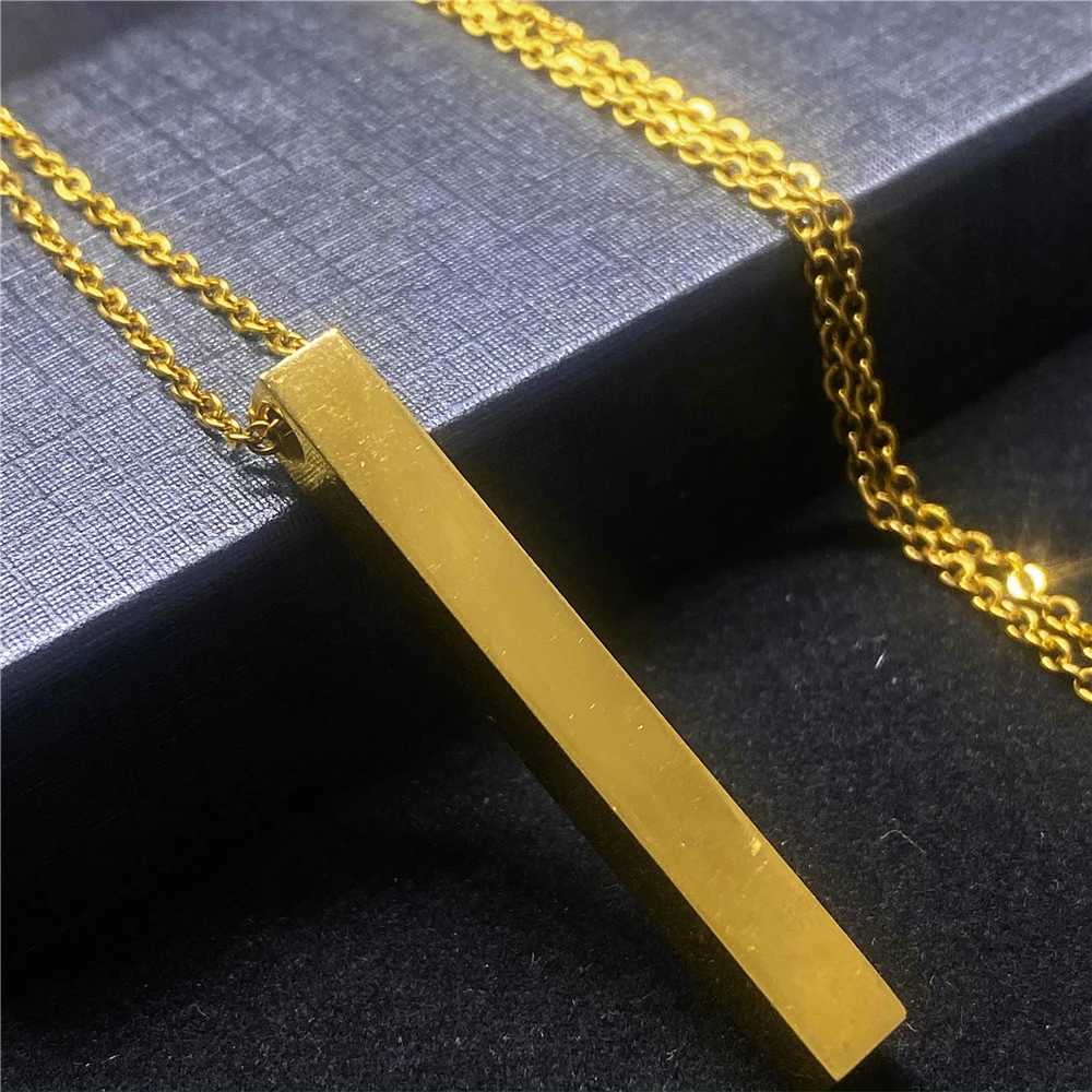 Ожерелье с гравировкой и браслет именем под заказ для мужчин женщин подарочный