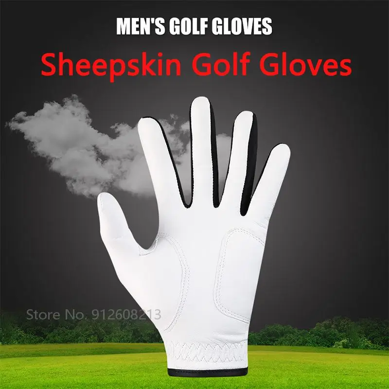 TTYGJ 1 шт. перчатки для гольфа для мужчин из натуральной кожи мужские спортивные варежки левой руки, нескользящие эластичные дышащие перчатки.