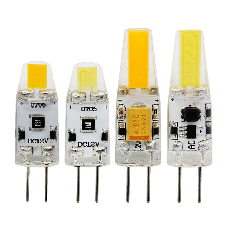 10PCS G4 LED COB Lamp 1W 2W AC DC 12V Candle Bulb 360 Beam Angle Replace 10W 20W Halogen for Home Chandelier Spotlight Lighting