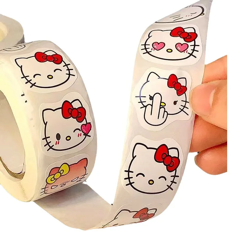 

Наклейки 500 шт./рулон, наклейки для награждения учеников, веселая мотивация, кошка, собака, наклейки для учеников школы, канцелярские наклейки для детей