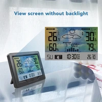 fanju weather station digital alarm clock temperature humidity meter thermometer barometer snooze moon phase table desk clocks