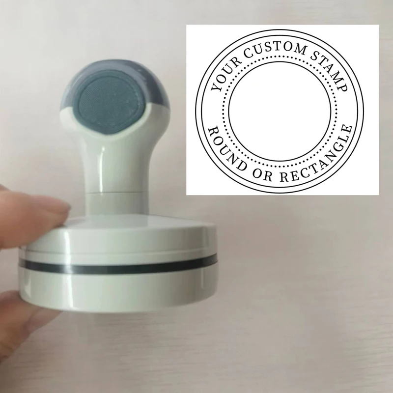 Штамп с двойной круглой границей и логотипом на заказ резиновый штамп
