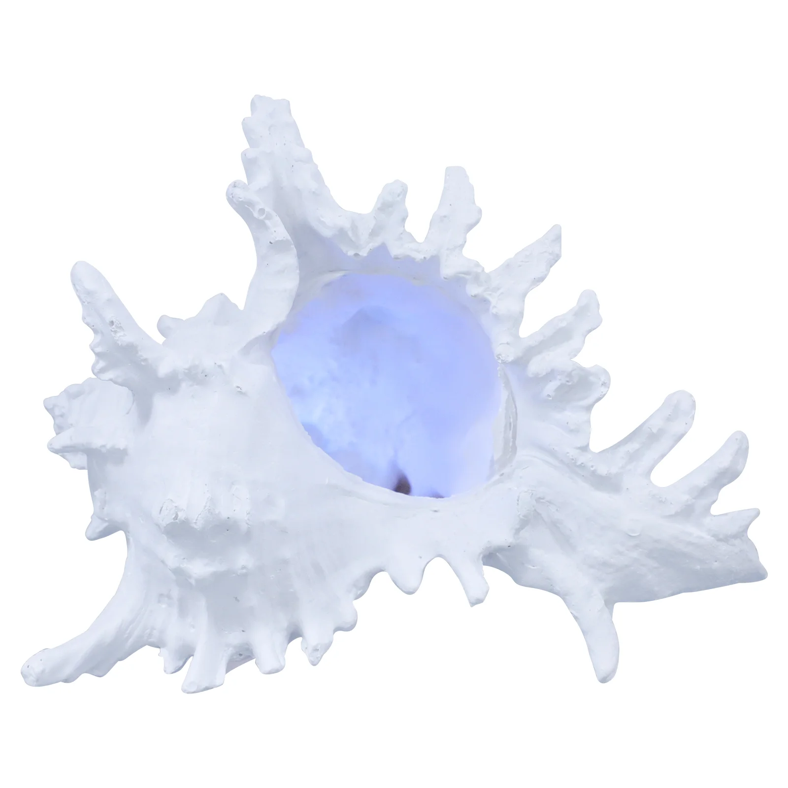 

1pc Resin Conch Figurine Decor Creative Glowing Conch Desktop Adornment
