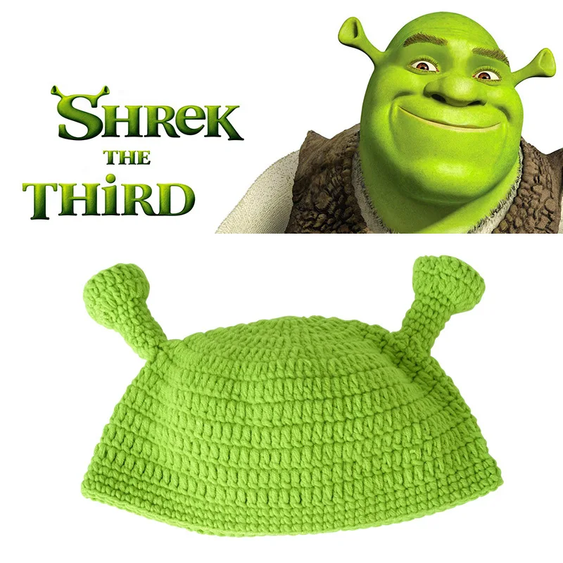 

Симпатичный теплый пуловер холодная шляпа креативная забавная зеленая шляпа Монстр шрек мультяшная шляпа женская зимняя