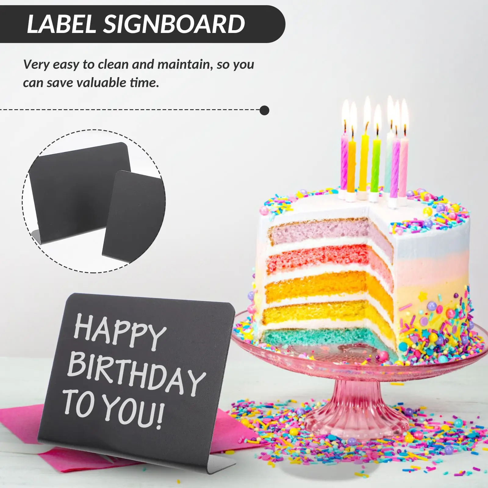 

12/16pcs Plastic Chalkboards Sign Blackboards Supermarkets Message Boards Desktop Chalkboards