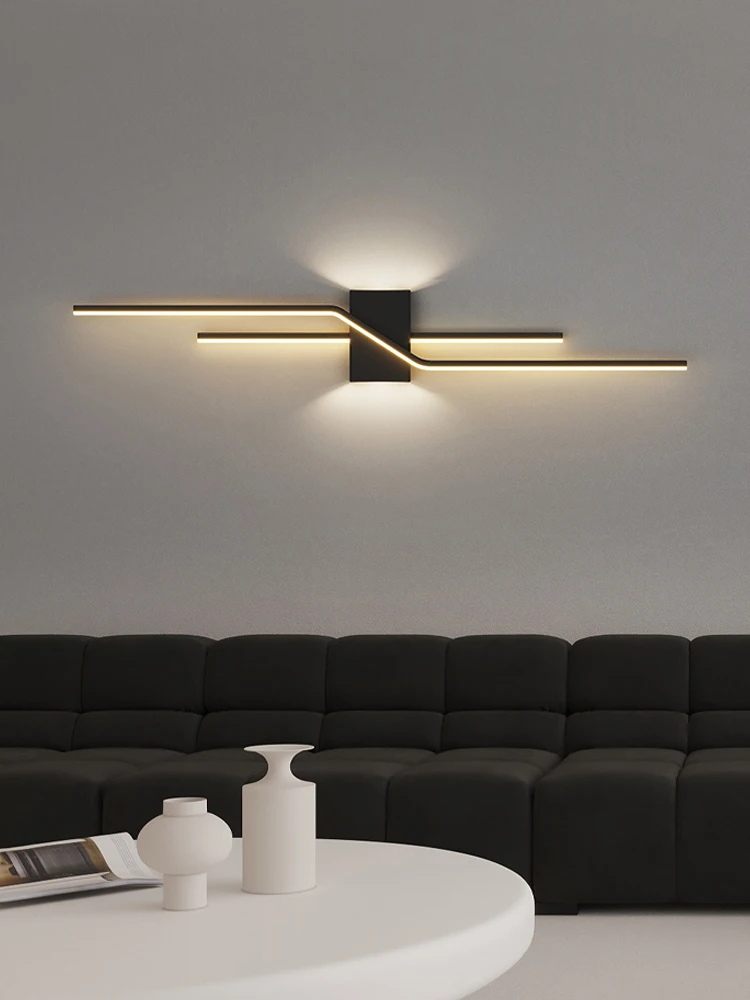 Минималистичная настенная лампа в полоску линейный светильник для гостиной с