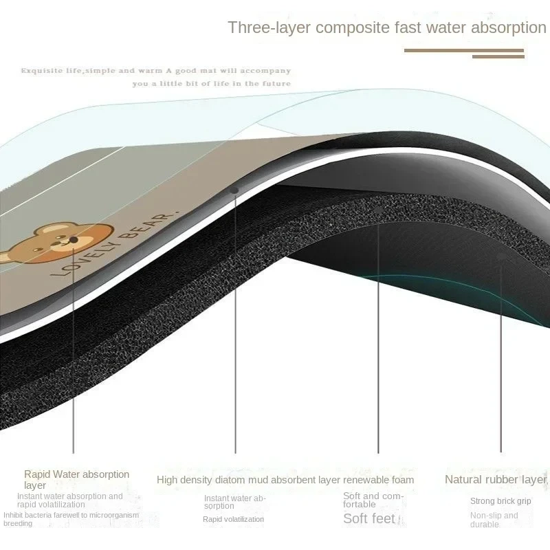 Diatomite кухонный коврик нескользящий длинный супер впитывающие коврики длинные