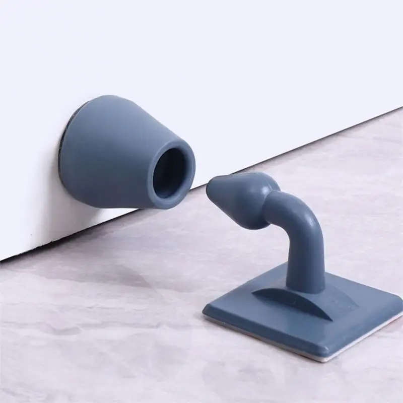 

Mute Non-punch Silicone Door Stopper Touch Toilet Wall Absorption Door Plug Anti-bump Door Holder Gear Gate Resistance Door Stop