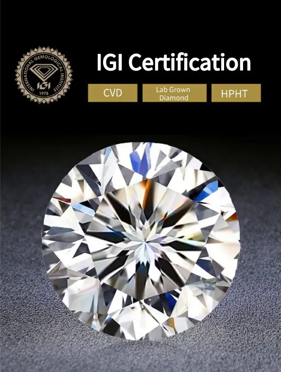 

VVS2 E Color Lab выросшие бриллианты CVD HPHT Loose 1.32ct 1.05ct