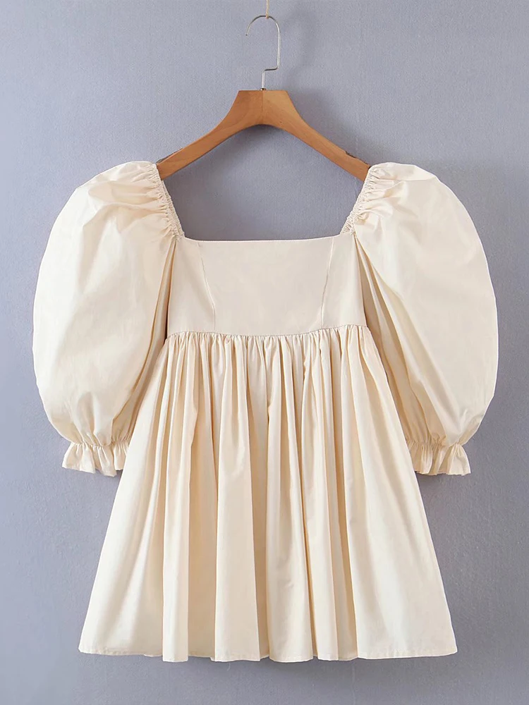 

Женское винтажное платье с коротким рукавом и квадратным вырезом