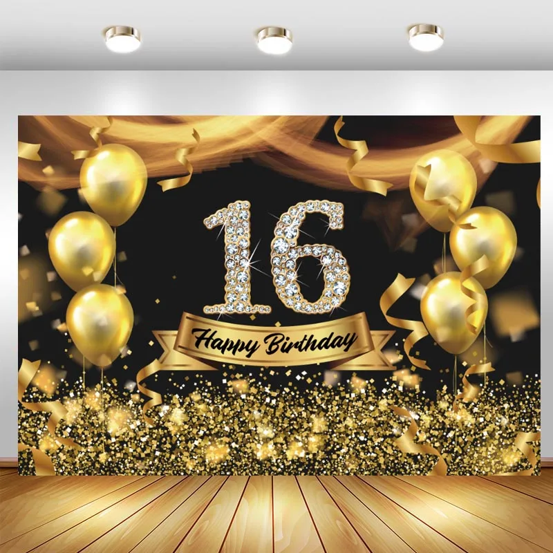 

Фон для фотосъемки с воздушными шарами, 16 дней рождения