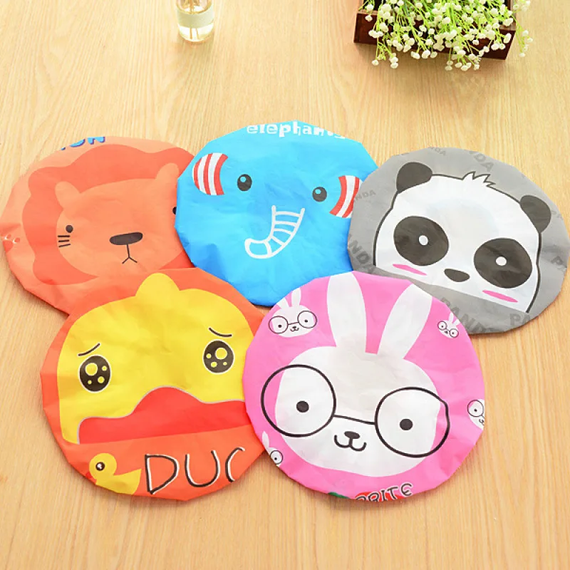 

Women Hair Cap Hat Supplies Bathroom Cartoon Bath Shower Cap Cute Japanese-style Waterproof Shower Cap Shampoo Cap Anti-fume Cap