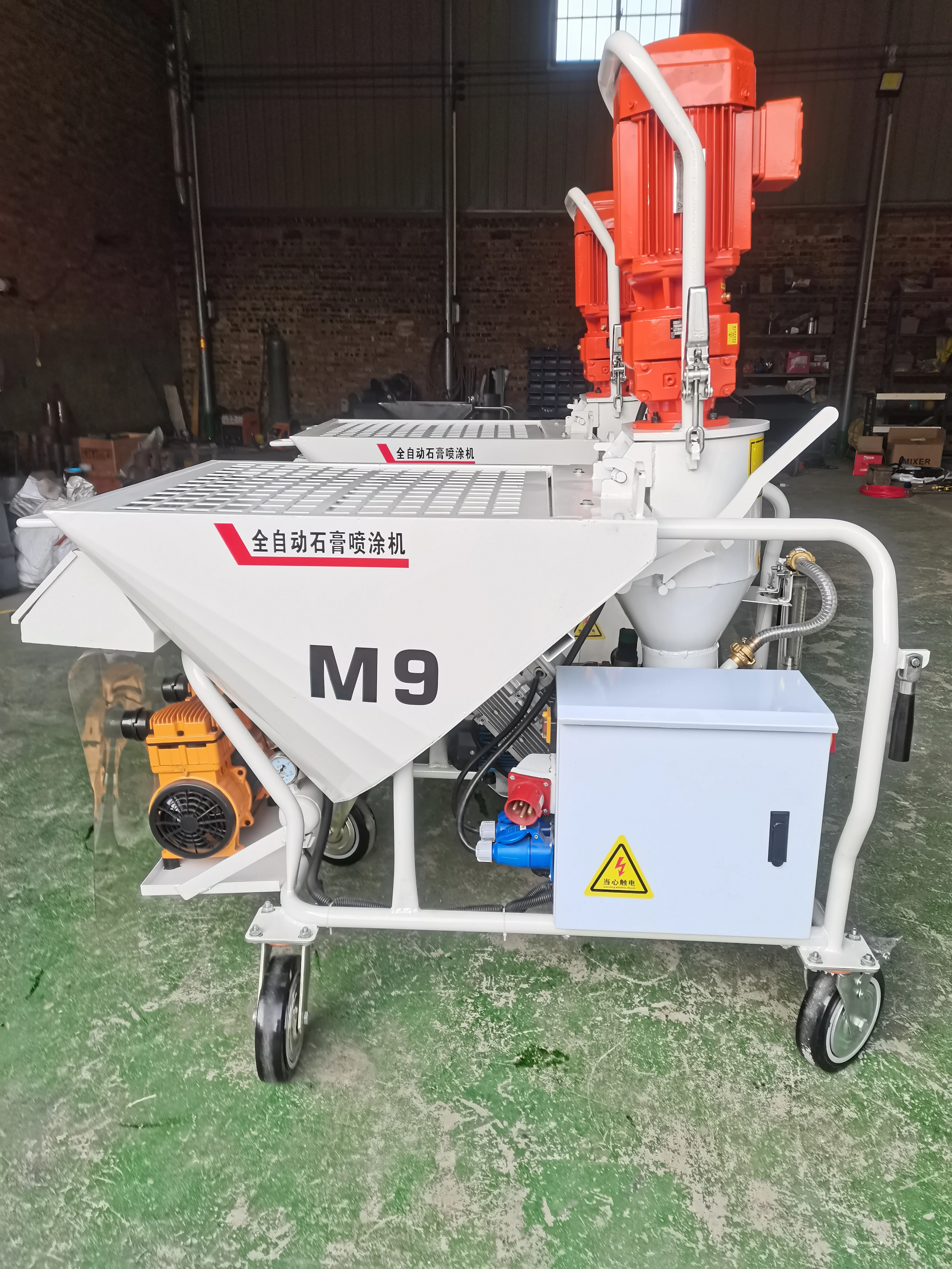 

Cement plaster spray machine screw slurry grouting sand material gypsum mortar wall spraying pump for construction