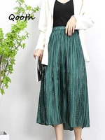 zeolore 2022 summer womens solid color a line chiffon midi length skirt white skirt elegant high waist skirt qt1788