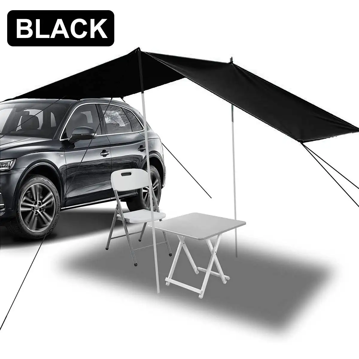 

Car Shelter Shade Camping Side Car Roof Top Tent Awning Waterproof UV Portable Camping Tent Automobile Rooftop Rain Canopy