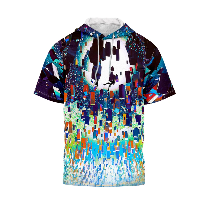 

Art Painting 3D Printing New Summer Unisex T-shirt Hoodie Short Sleeve Fashion Trend Personality Cool Street Daily Wear