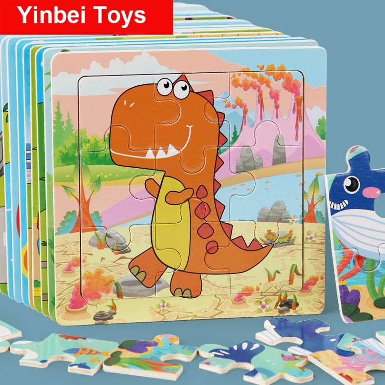 

Wooden Puzzle for Boys Gilrs Gift 3D Diy Toys Wooden Toys Montessori Toys for Kids 2 To 4 Years Old Children Toys