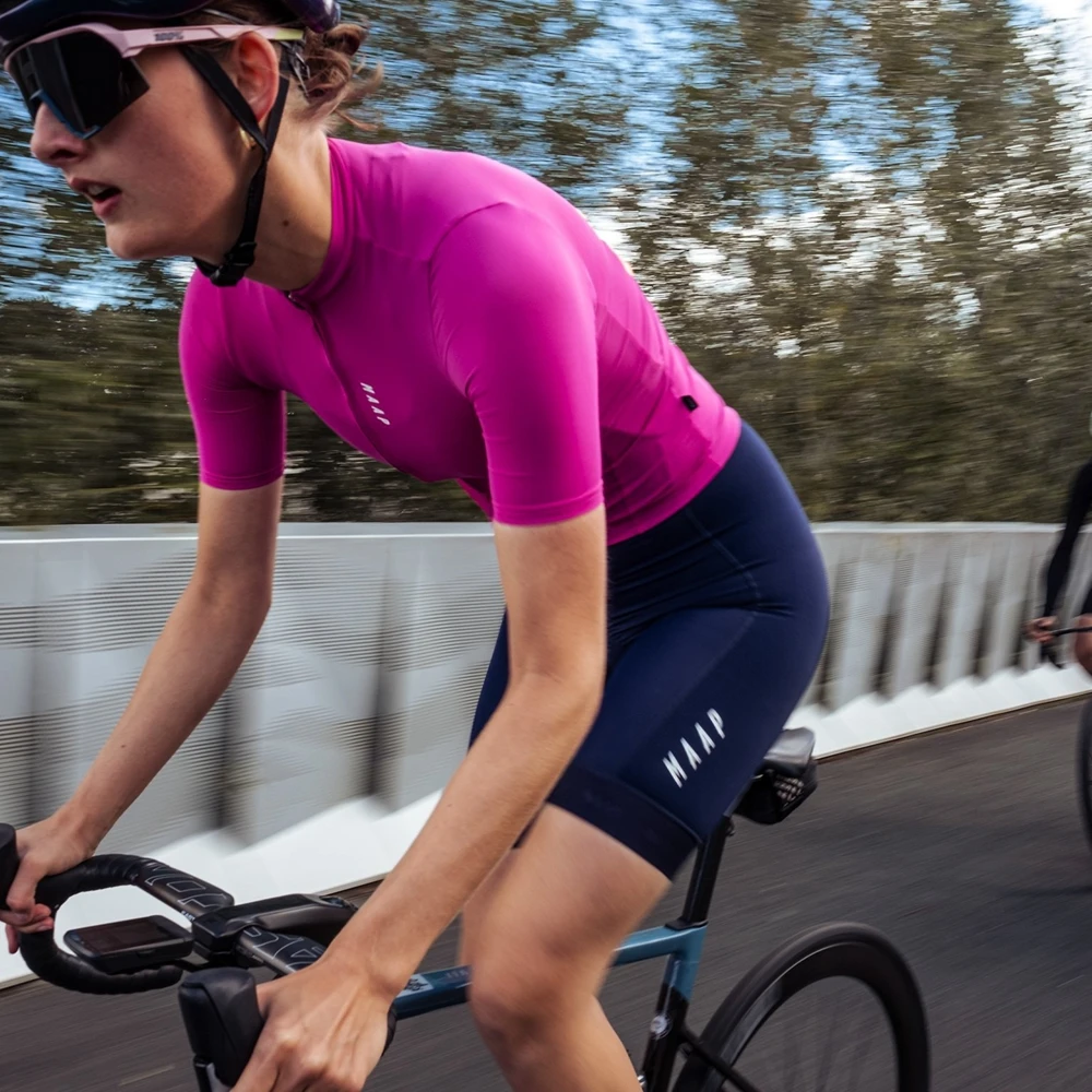 

Новая MAAP Женская велосипедная Джерси, летняя велосипедная одежда с коротким рукавом, быстросохнущая одежда для горного велосипеда, дышащий...