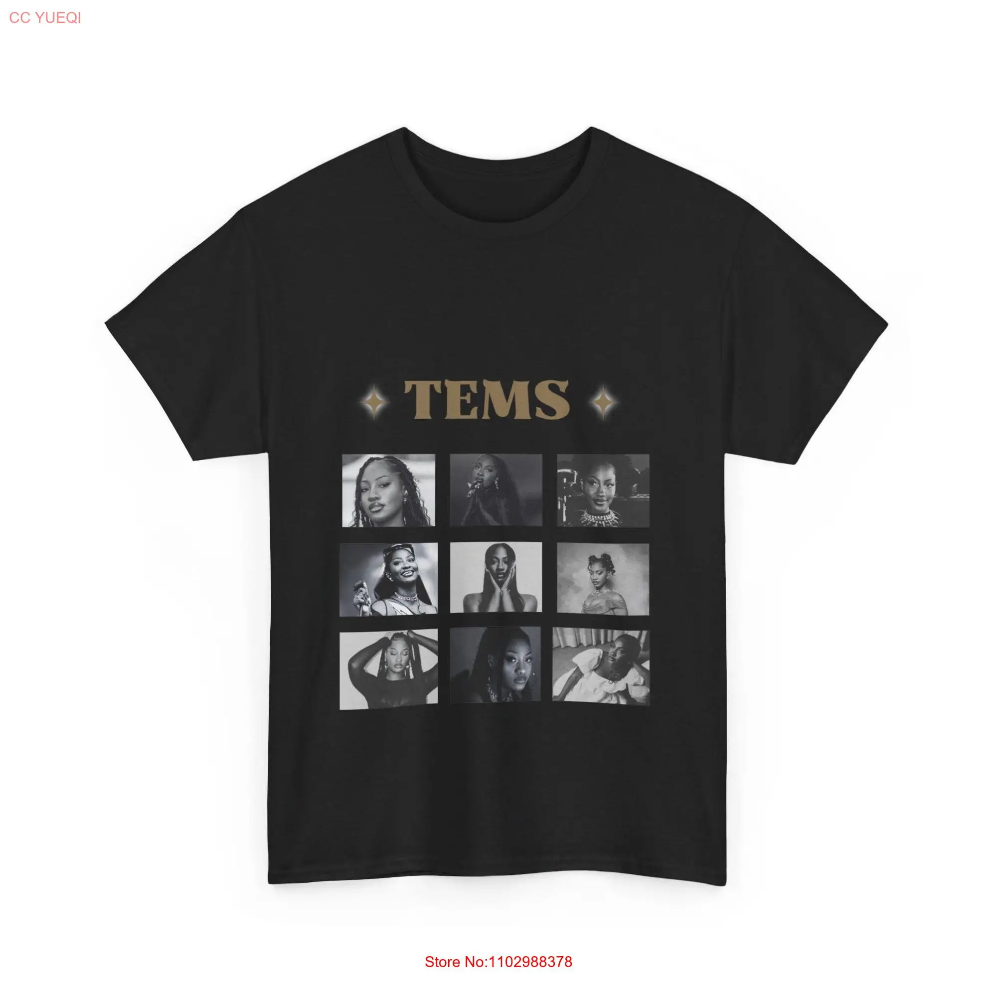 Tems футболка Рожденный в дикой природе концерт Merch Afrobeats Fan подарок длинный или