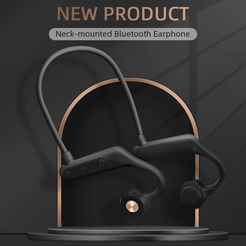 

Aimitek Bone Conduction Bluetooth Headphone Sports Earphone Waterproof Wireless Headset with Mic Earhook for Xiaomi iPhone