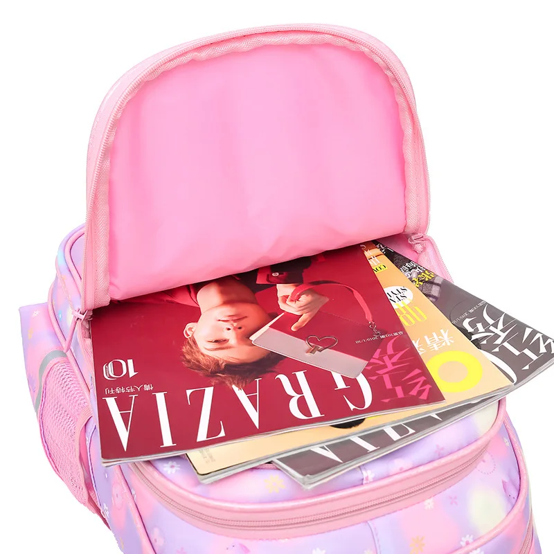 Primary School Student Schoolbag Cartoon Backpack Kindergarten Lovely Bag Large-Capacity Backpack Children Cartoon Cat Backpack