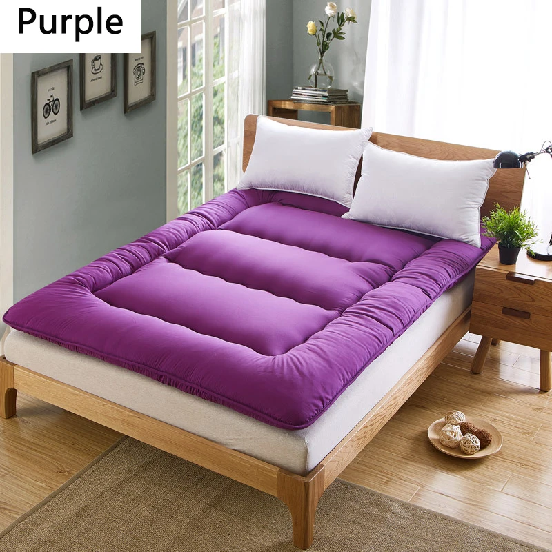 Толстый разноцветный матрас для студенческого общежития однотонный теплый