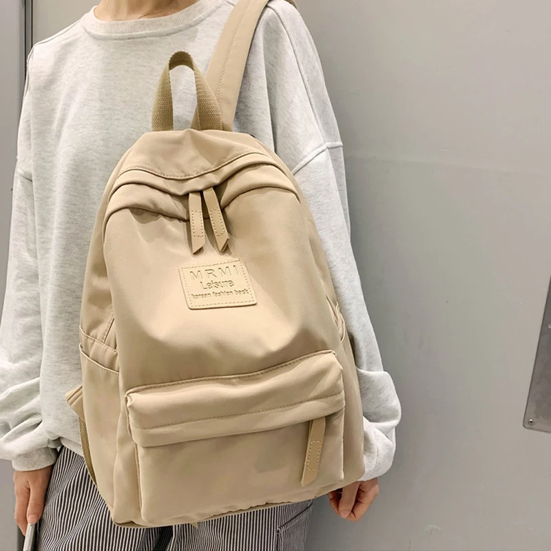 

Simple Female Backpack Women Canval School Bag For Student Teenage Girl Casual SchoolBag Waterproof Rucksack Travel Backpacks