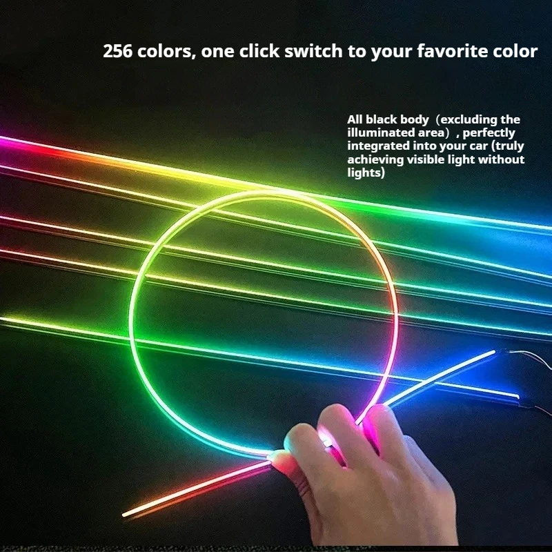 Фото Светодиодная подсветка салона автомобиля, скрытая, 256 цветов, RGB, 12В, для ног, для бардачка, с управлением через приложение и пультом ДУ №4