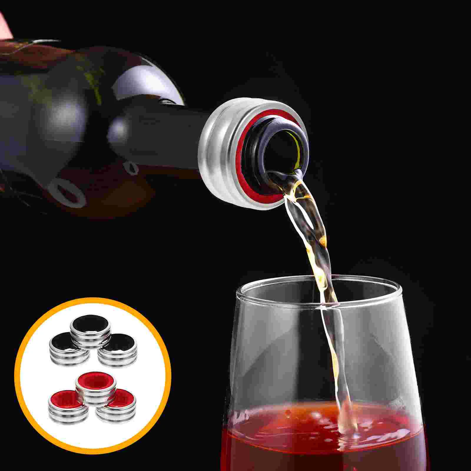 

6 Pcs Bottle Cap Ring Bottle Drip Collar Drip Stop Ring Drip Ring Leakproof Drip Catcher