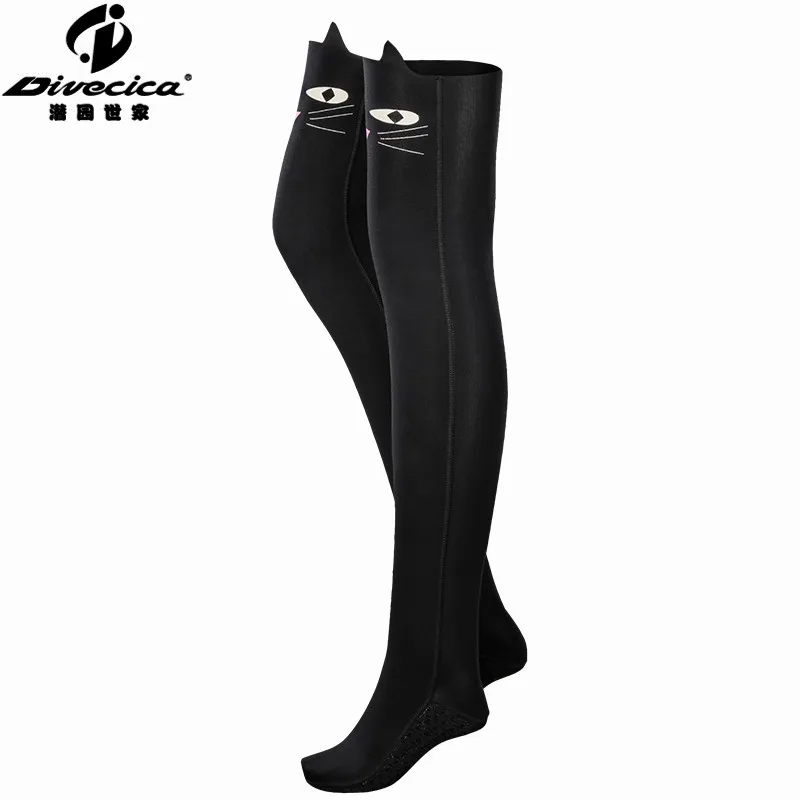 Мультяшные чулки для дайвинга женские до колена 2 мм подводного плавания пляжа |