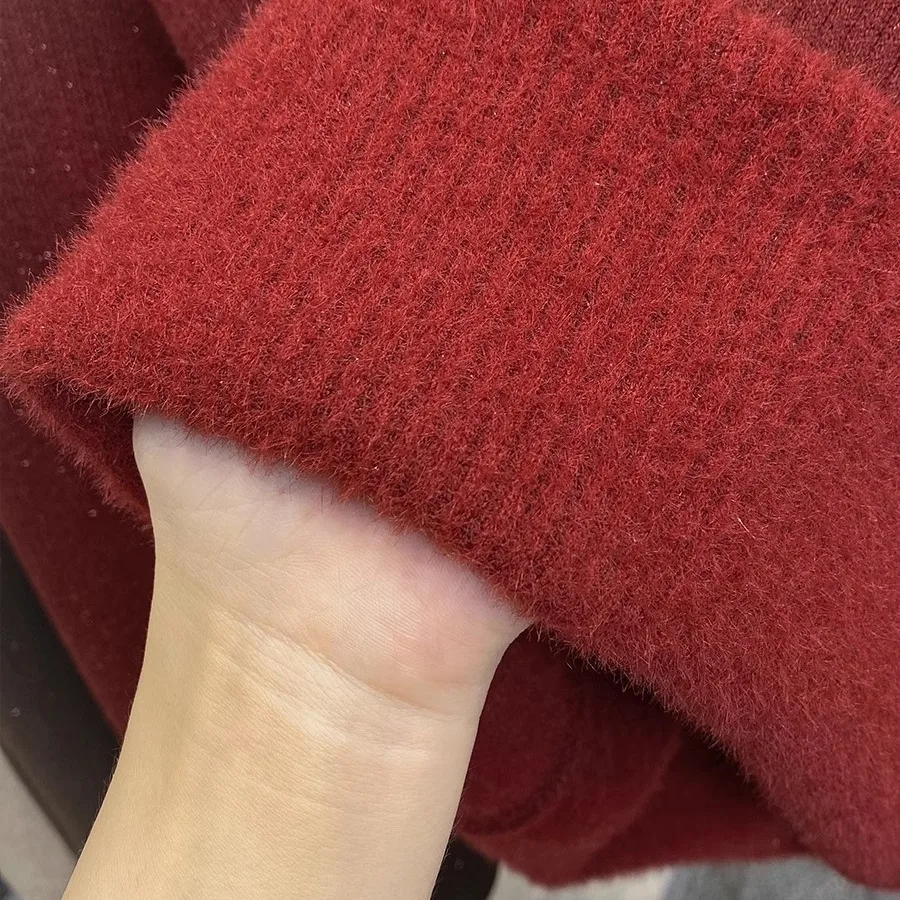 Однотонные яркие пуловеры свитера с воротником-стойкой флисовый теплый трикотаж