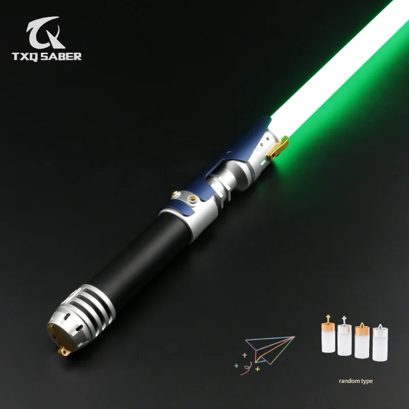 

TXQSABER Relic Hunter NeoPixel Lightsaber Metal Hilt Force Heavy Dueling Infinite Color Changing Sensitive Smooth Swing Blaster