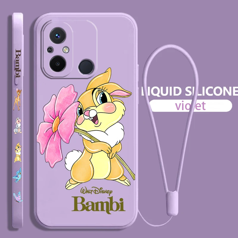 

Cute Cartoon Bambi For Xiaomi Redmi 12C 11 Prime A1 10 10X 9 9A 9T 9AT 8 8A 7 6 4G 5G Liquid Rope Soft Phone Case Coque Capa