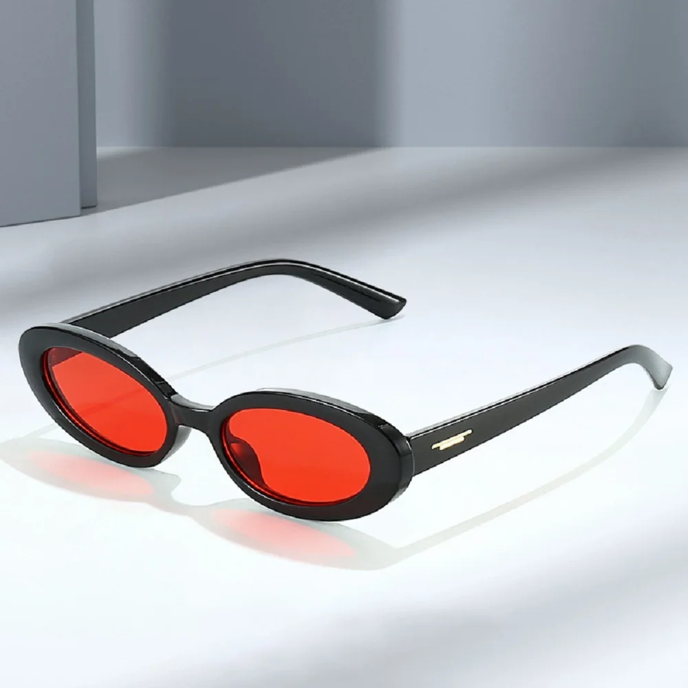 Модные овальные солнцезащитные очки в стиле хип-хоп для женщин и мужчин. Стильные