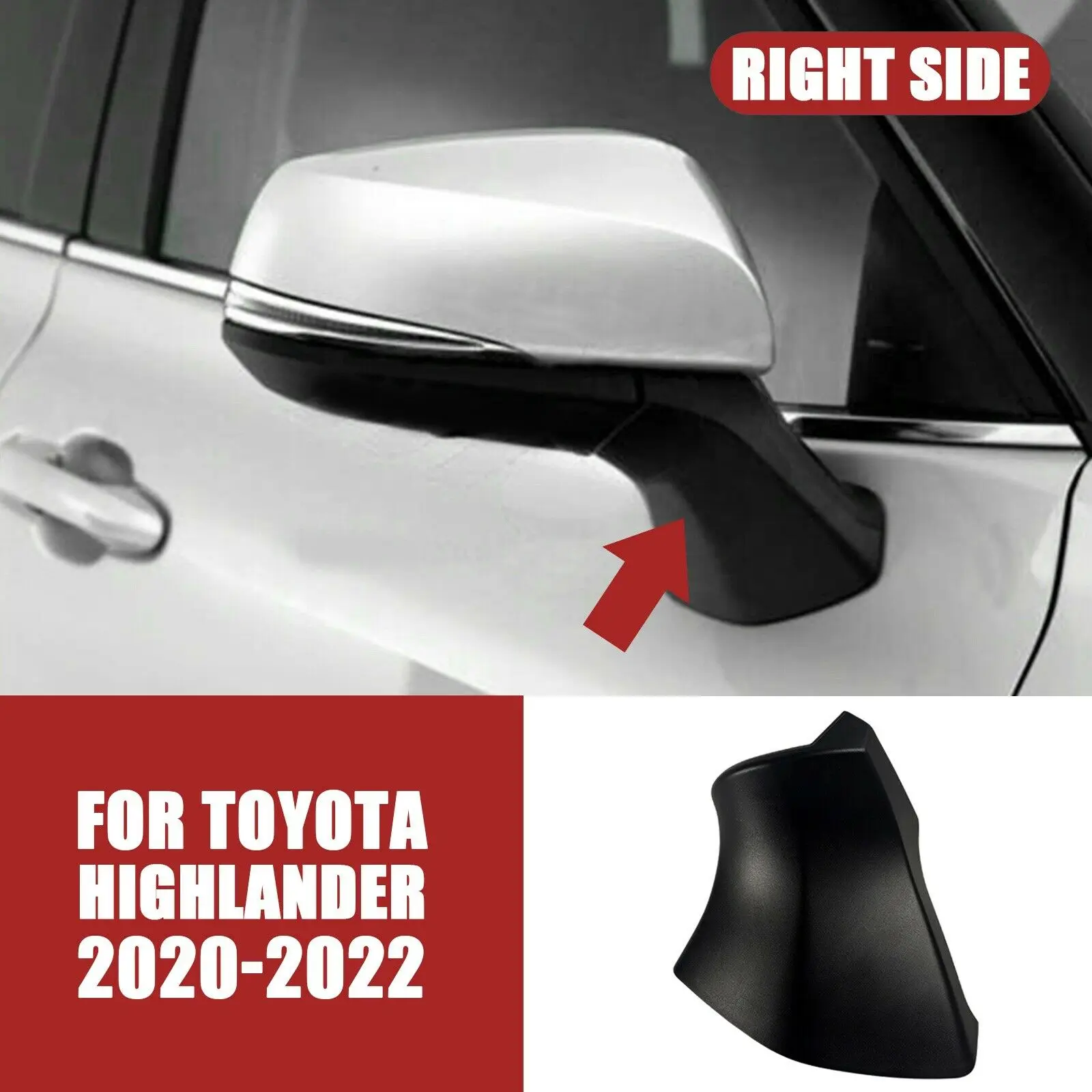 

Rearview Mirror Triangle Base Cover RH Right Side Rearview Mirror Triangle Base Cover For Toyota Highlander 2020-22