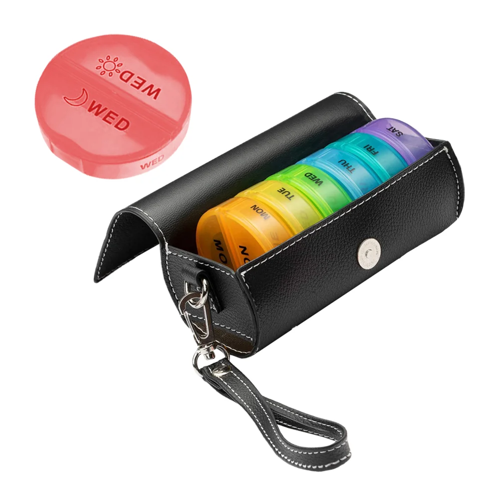

1 Set Durable Medicine Case Case Fashionable Portable Medicine Organizer Compartment Box for Indoor
