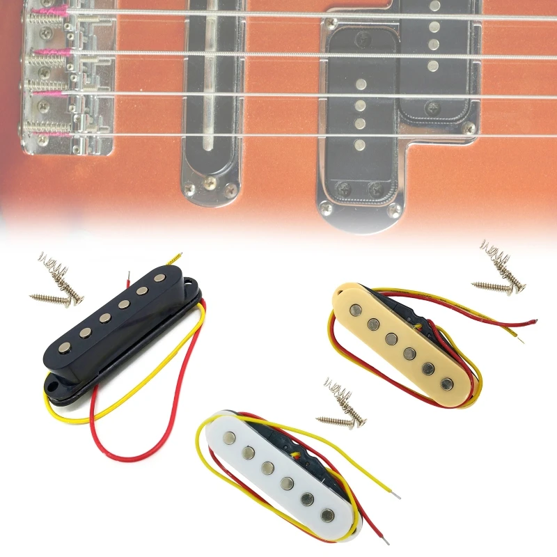 

Single Coil Pickup Set Pickups Guitar Neck/Middle/Bridge Pickups with Screws for Pickups Replacement Accessaries