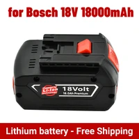 new original for bosch 18v 18 0ah rechargeable li ion battery 18v power tool backup portable replacement bat609 indicator light