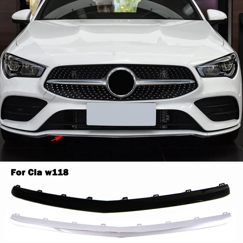 

A1188856302 For Mercedes Benz CLA W118 C118 CLA260 CLA180d CLA200 Front Bumper Lip Chrome Trim Chromium Styling Spoiler Diffuser