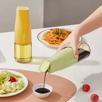 glass oil bottle automatic opening and closing bottle cooking condiment bottle sauce container olive oil sauce soy dispenser