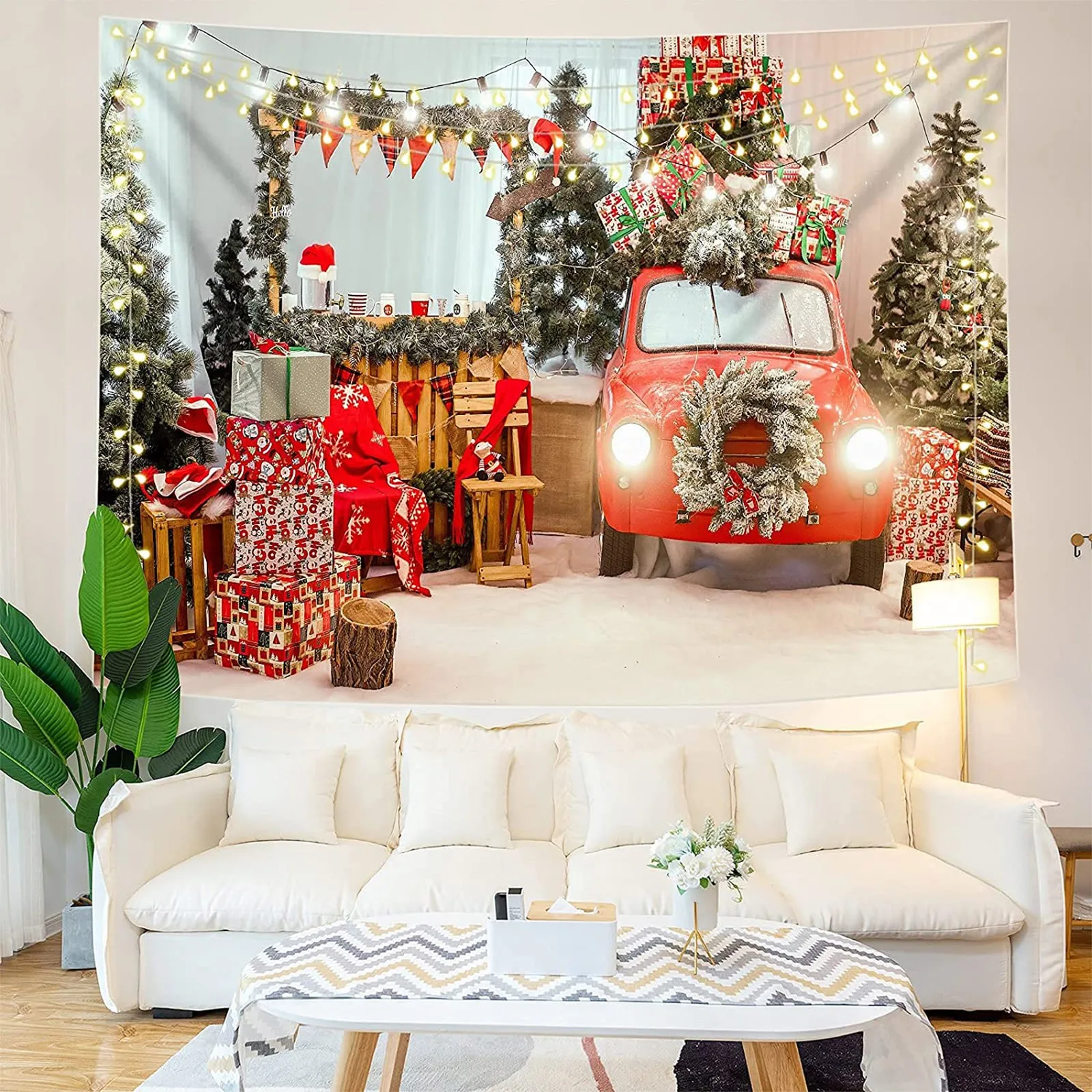 

Tapestry Simple Wall Tapestry Christmas Colorful Tapestry Background Party Family Christmas Wall Vertical Wall Tapestry