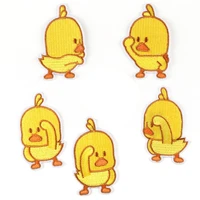 cartoon yellow duck series clothes iron on embroidered patches for on hat jeans sticker sew diy patch applique badge decor