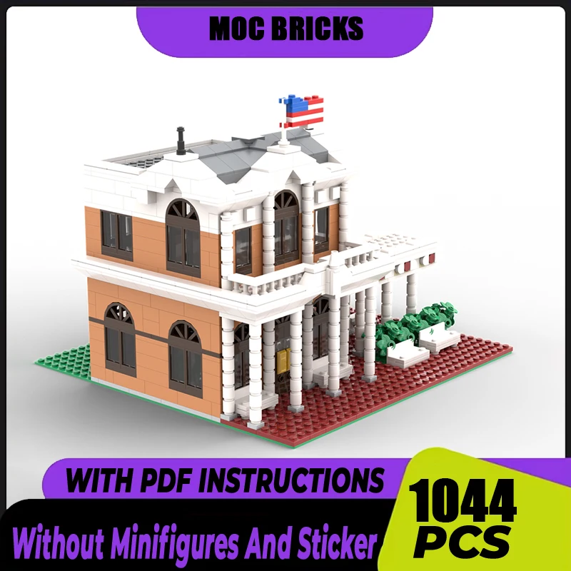 Городской вид на улицу Moc строительные кирпичи американская уличная архитектура