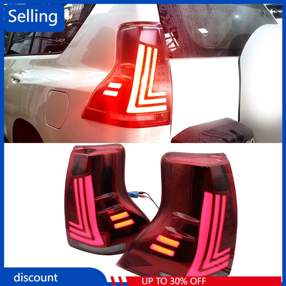 

Car Flashing 1 Set LED Taillight For Toyota Land Cruiser Prado 2010 - 2020 Rear Bumper Tail Light Brake Dynamic Turn Signal lamp