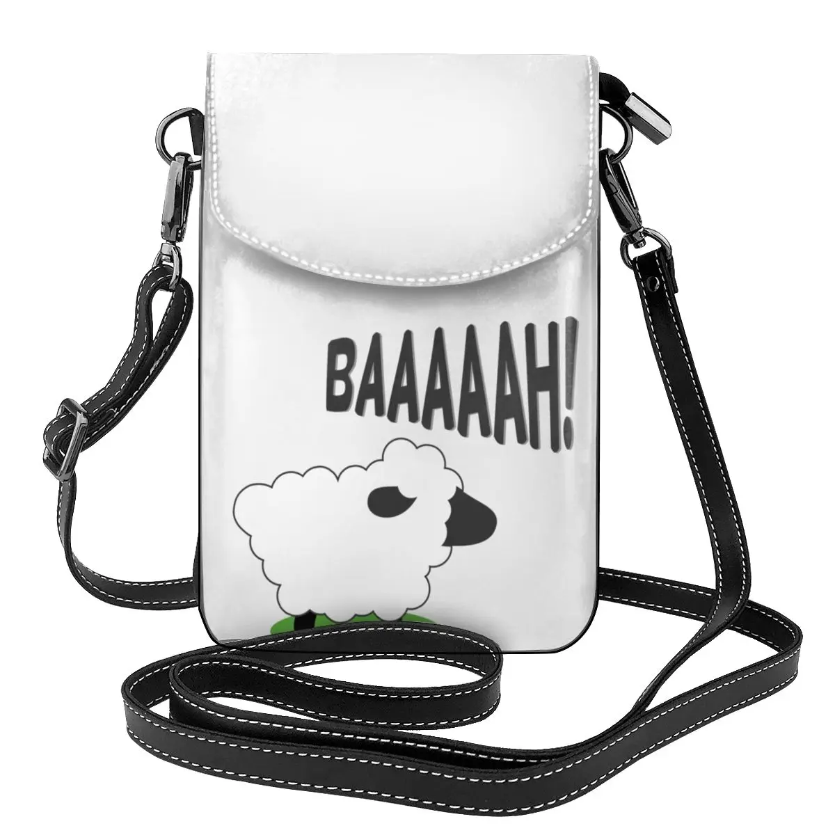 

Eid Mubarak сумка через плечо из овечьей кожи Baaaah рабочие студенческие женские сумки подарок ретро кожаный кошелек