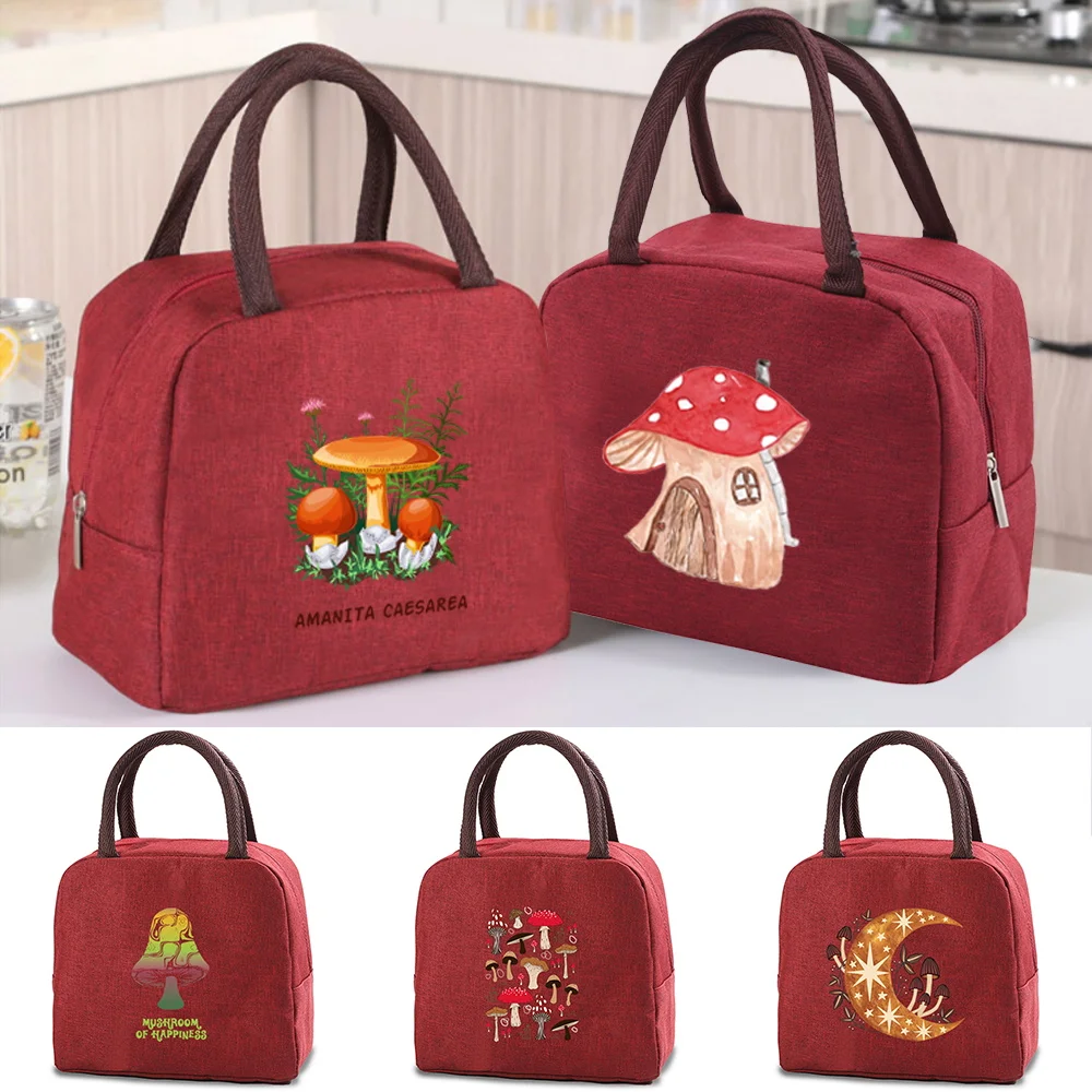 

Thermal Portable Lunch Bags Picnic Dinner Carry Canvas bags bento pouch Lunch Food lunch Box Colder Storage Insulated Travel Bag