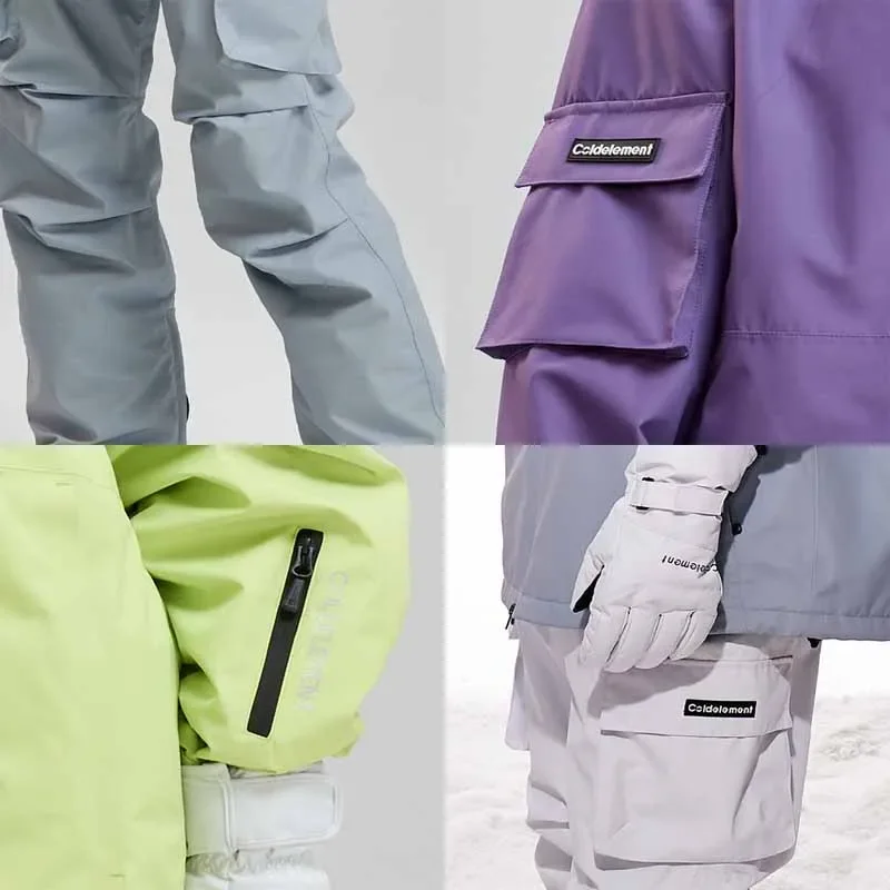 Зимний комплект спортивный горный комбинезон уличный Теплый Женский костюм для