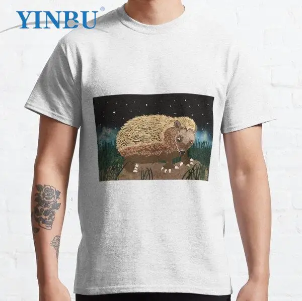 

Hedgehog at night Men's t-shirt 2023 new in YINBU Brand Graphic Tee