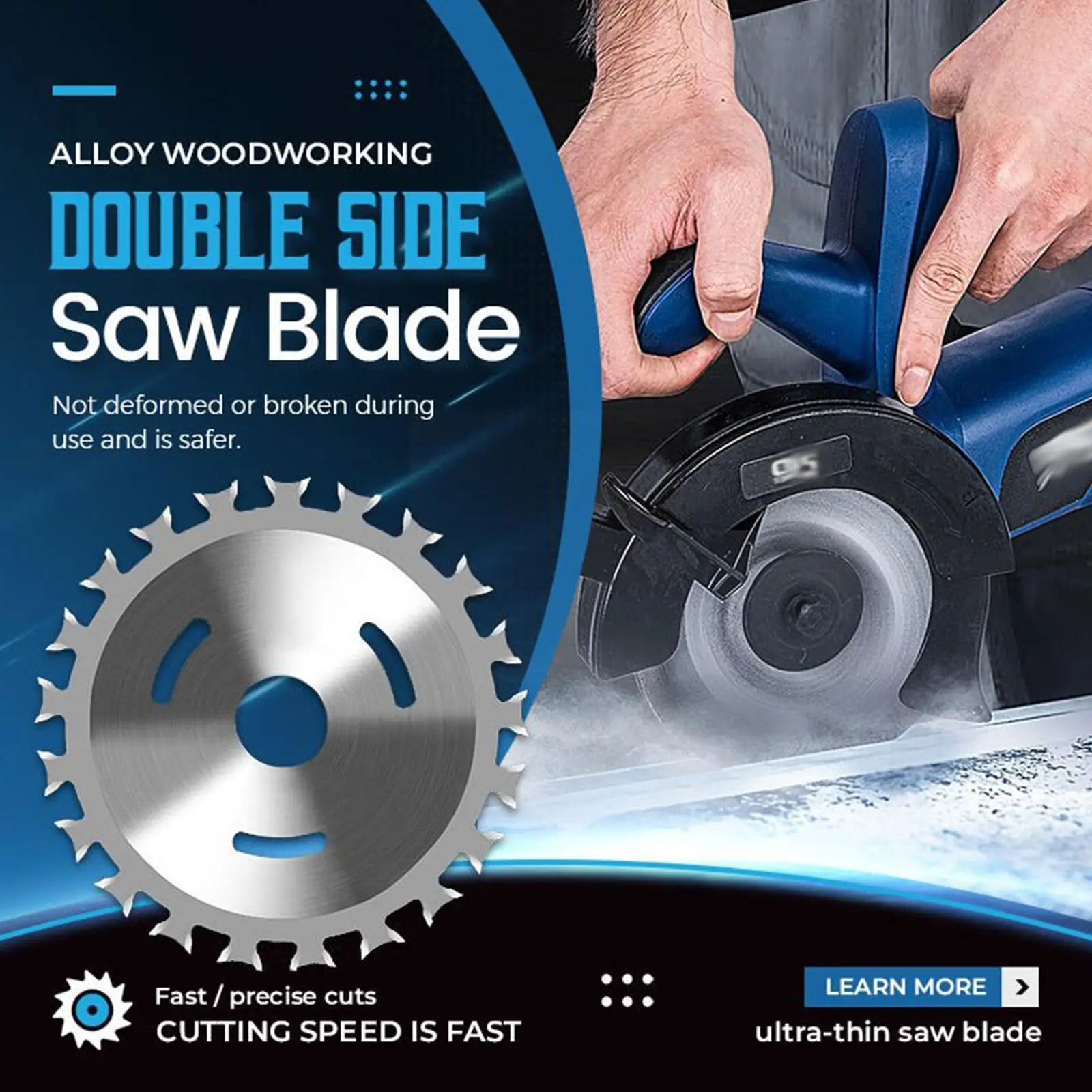 

4 Inch Double-sided Tooth Woodworking Alloy Saw Ultra-thin Carbide Cutting Discs For General Purpose Cutting L9p0